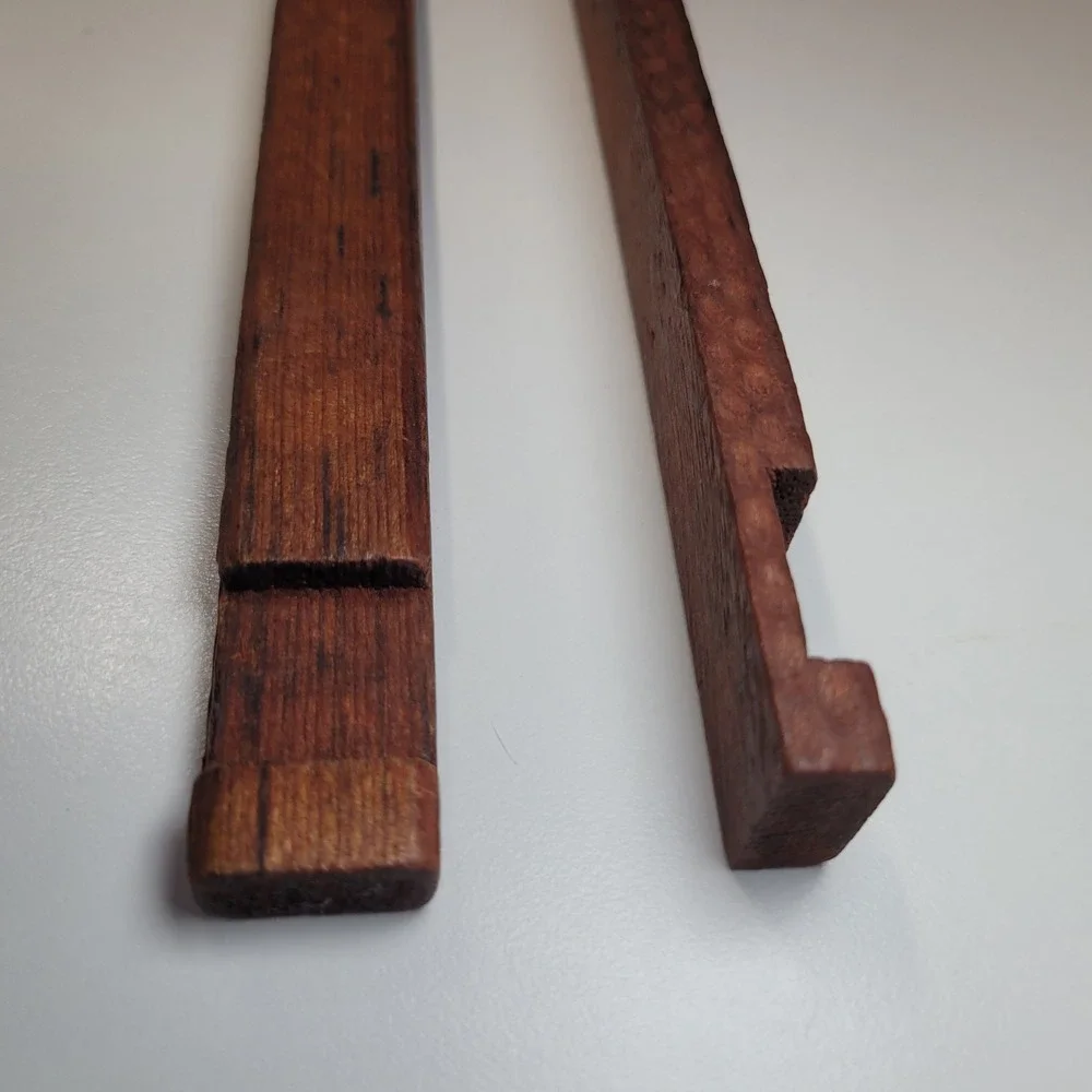 Replacement Flat Hammered Building Logs 10.5 Inch Wood 2pc Toy Construction